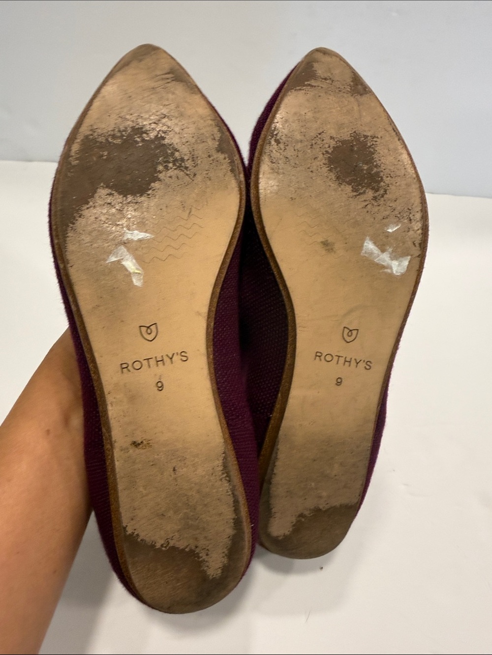 Rothy's Pointed Knit Flat burgundy size 9 - Picture 7 of 8